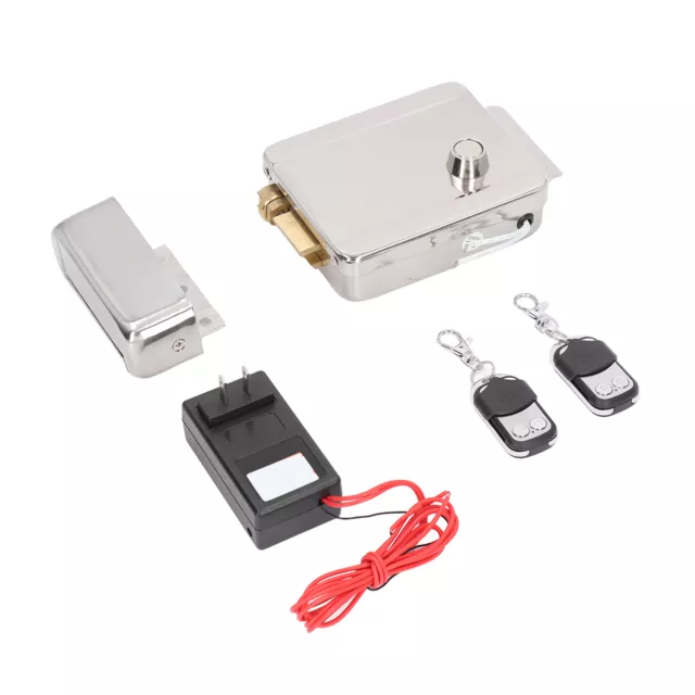 Electromagnetic Door Lock Kit Wireless Keyless Anti Theft 2 Wire With 2 Remo AUS