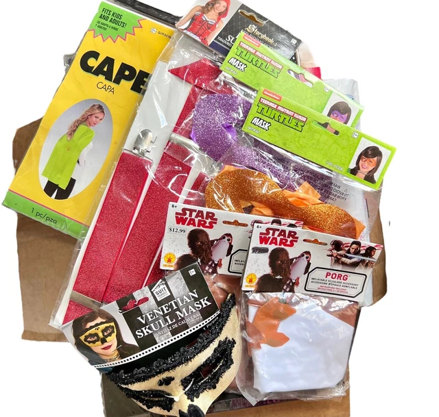50 Piece Halloween Costume & Accessory Lot Wholesale Reseller Accessories Bundle