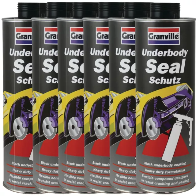 6 x Granville Underbody Seal Schutz Rust Protection Underguard Underseal 1 Litre