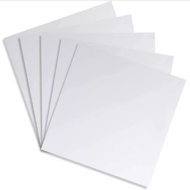 5x Adhesive Flexible Mirror Plastic Sheet Acrylic Tiles for Wall Decor 12 x 12"