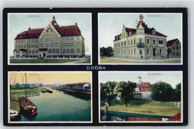 50880712 - 8401 Groeba Schule, Rathaus, Hafen, Schloss Riesa-Grossenhain LKR