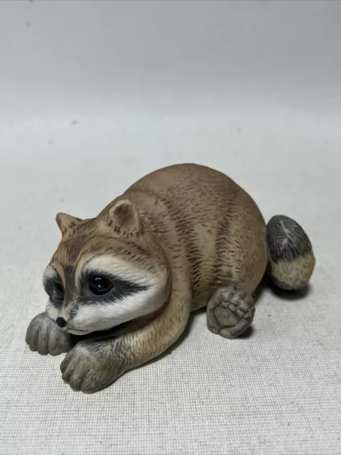 Signed Vintage 1978 Ceramic Raccoon Figurine Roger Brown Made In Mexico By RSL
