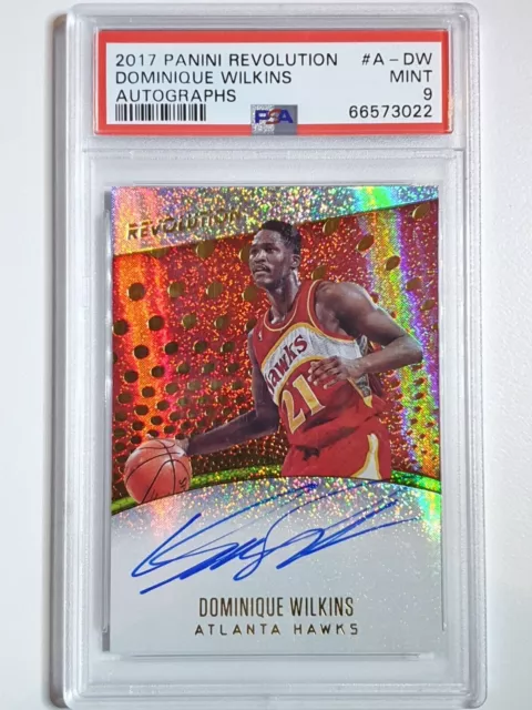 2017 Revolution Dominique Wilkins #AUTO On Card Autograph - PSA 9 (POP 4)