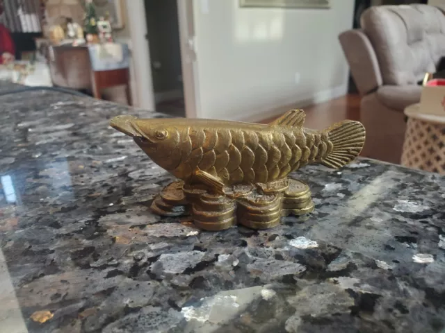 Feng Shui Golden Arowana Fish Statue