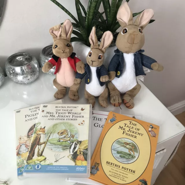 Peter rabbit teddys toys dvds & books soft fisher Tiggy-Winkle Beatrix potter