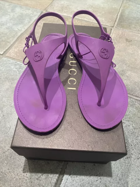 Gucci Katina Jelly Thong Shoes Flats. Size 36