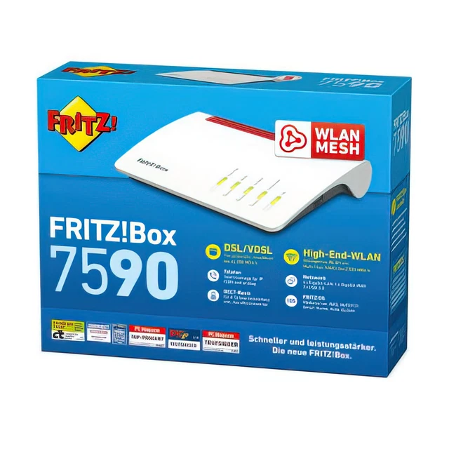 AVM FRITZ!Box 7590  300Mbps Dual Band Modem Wi-Fi Router Mesh fino a 1.733
