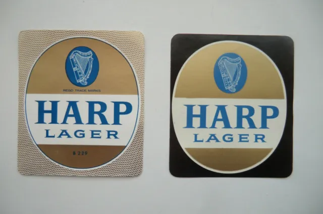 Mint Pair Harp Lager Brewery Beer Bottle Labels