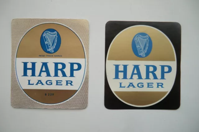 Mint Pair Harp Lager Brewery Beer Bottle Labels