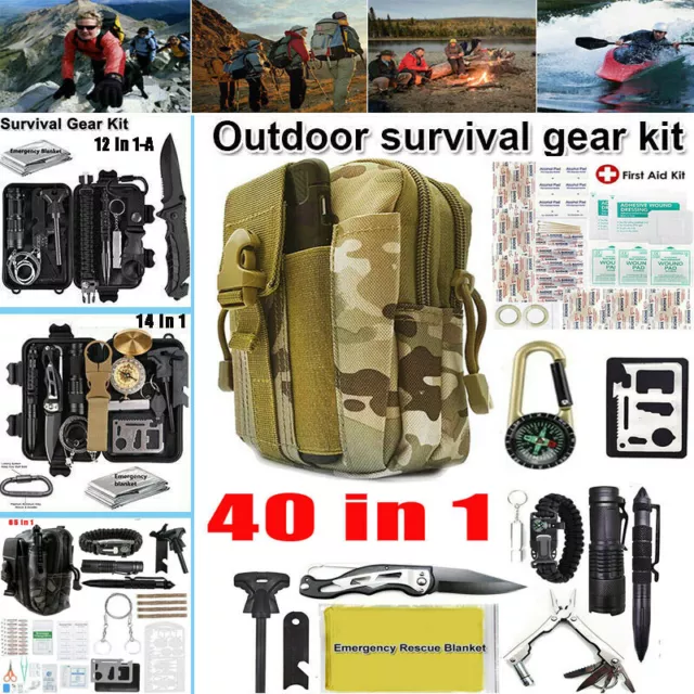 Außen Notfall Survival Gear Kit Multi Tool Militär Camping Outdoor Überleben Set