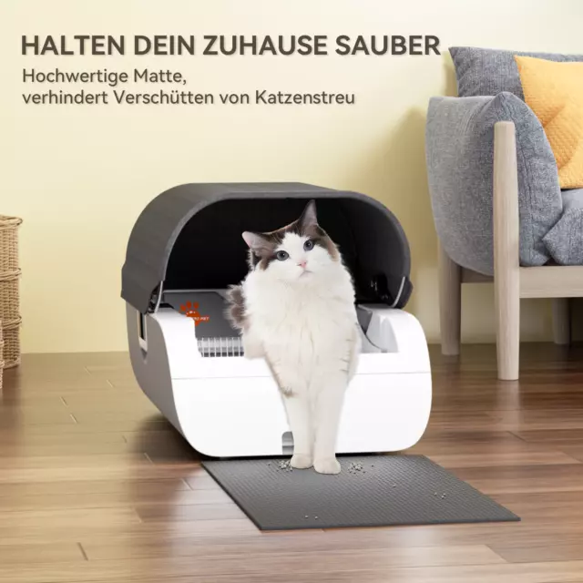 AstroPet selbstreinigende Katzentoilette mit App Steuerung, viel Platz 3