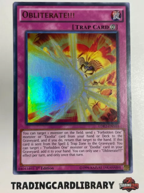 Yugioh - Obliterate - Ultra Rare - LDK2-ENY03 - 1st Edition Mint