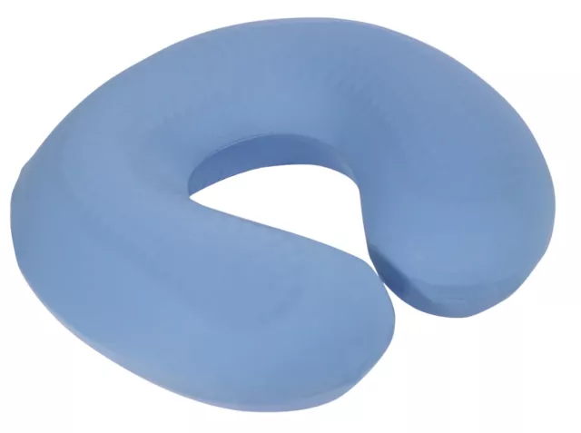 New Blue Nylon Soft Memory Foam & Gel Comfort Neck Support Car Home Plane Pillow