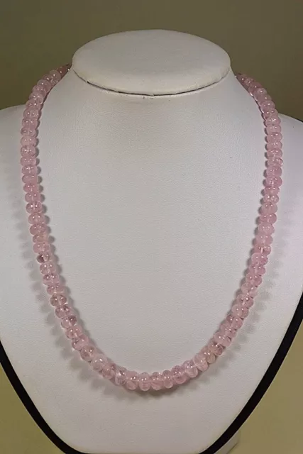 MORGANIT KETTE COLLIER 180ct.! rosa Beryll Edelstein Schmuck Heilstein Halskette