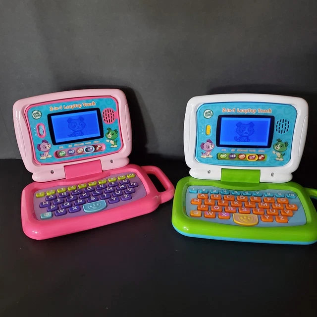 Lot of 2 Leapfrog 2 in 1 LeapTop Touch Laptops, Tested Working