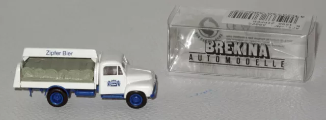 Brekina Automodell 1:87: 38022 Borgward B511 Pritsche "Zipfer Bier" in OVP