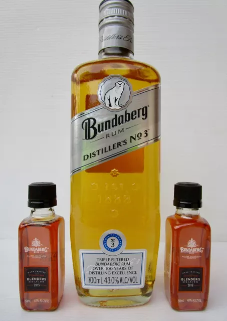 Bundaberg Rum Distillers No3 Original Release  700ML  Bottle 43% Plus Minis Rare