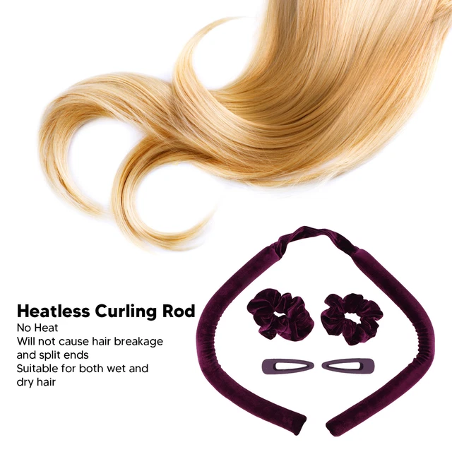 Rodillos de cinta rizado para caña de rizar el cabello sin calor con clips para el cabello TDM