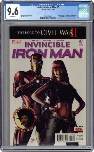 Invincible Iron Man #7D Deodato Variant 3rd Printing CGC 9.6 2016 3976184002