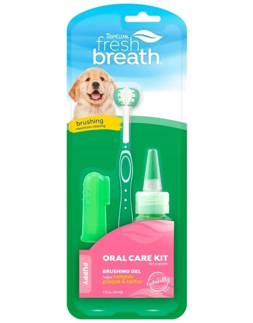 TropiClean Fresco Aliento Cachorro Oral Cuidado Kit 59ml