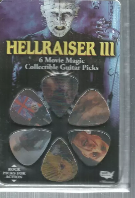 6 mediators collector Hellraiser III. ( 6 movie magic guitar picks ). NEUF CC0A