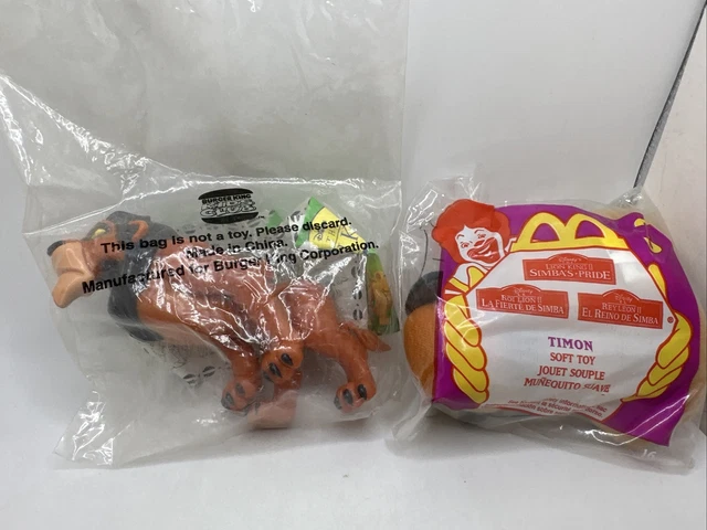 Burger King Kids Club Lion King SCAR & McDonald Lion King II Timon Simba’s Pride