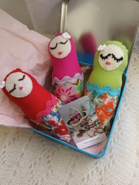 Babushka DOLLS SET OF 3 Handmade.Australian seller. xmas 🎄 🎁 lovely gift