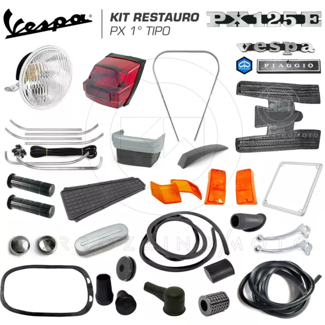 Kit Restauro Completo Ricambi Accessori Per Piaggio Vespa Px 125 E 1° Tipo El.