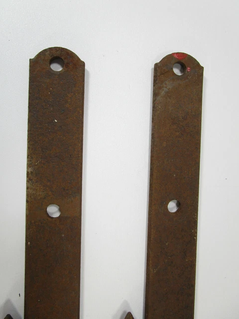 Primitive Antique Hand Forged Barn Door Strap Hinges Gate LOT OF 3 3