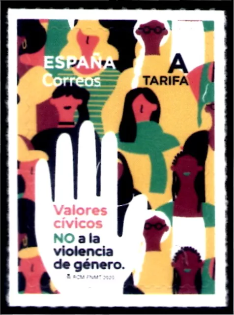 España Spain 5443 2020 Valores cívicos NO a la violencia de género MNH Tarifa