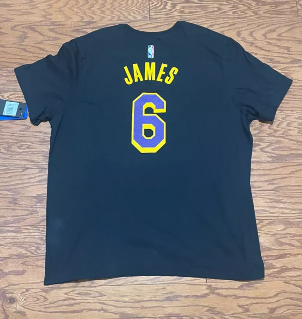 NWT Lebron James Lakers Nike Swingman MVP Black Jersey size S new