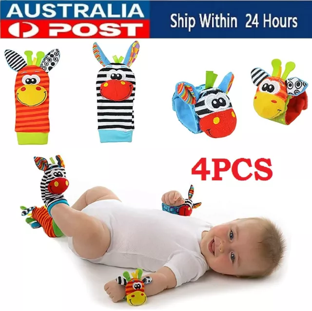 Infant Rattle toys Wrist Strap Rattle and Foot Comfortable New Born Baby Socks