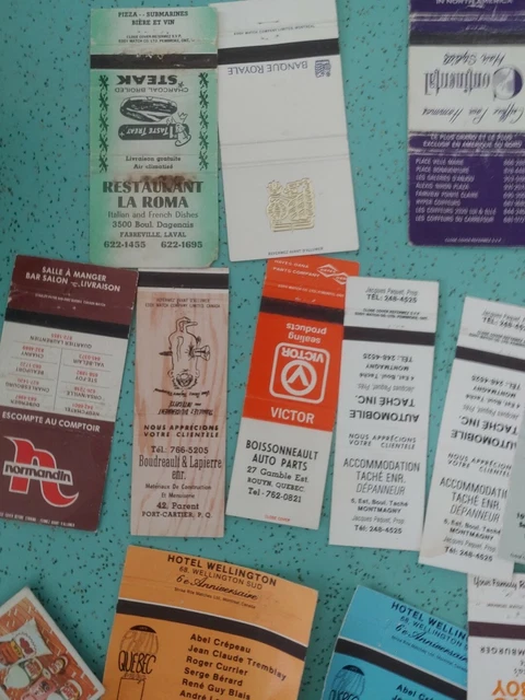 Vintage Lot of Matchbooks Many French from Quebec 2