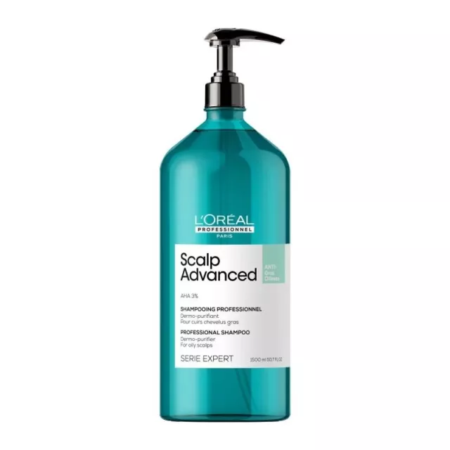 Scalp Advanced Shampoing Dermo-Purifiant Anti-gras - 1500ml + pompe L'Oréal Prof