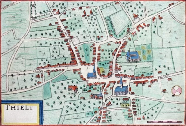 Reproduction plan ancien de Tielt 1649