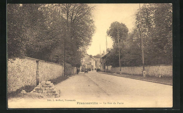 CPA Franconville, La Rue de Paris 1927