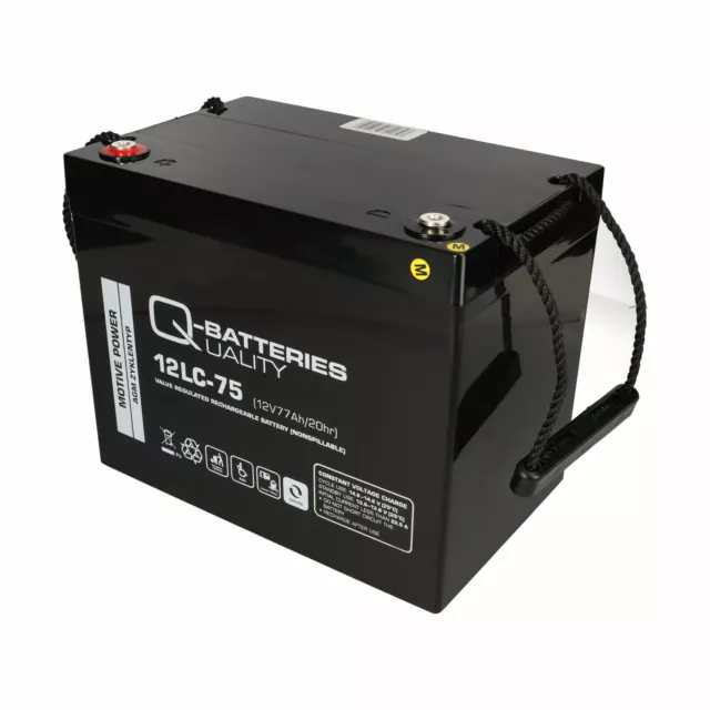 12v 75ah AGM mobility/scooter/wheelchair/golf battery - 12LC-75  REC80-12 LSLC85