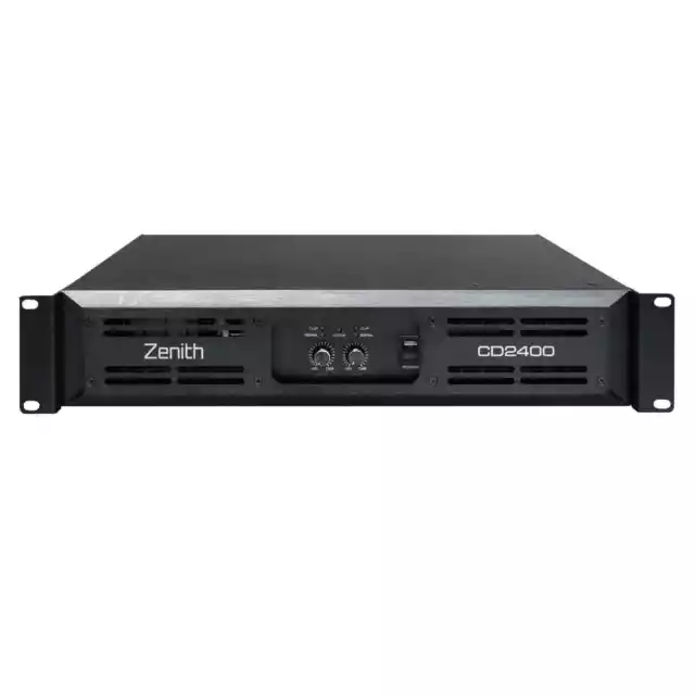 Zenith CD2400 1400W Power Amplifier DJ PA Disco 4/8 Ohms 19" Rack Mountable