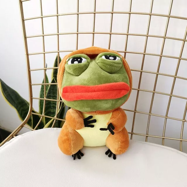 Kawaii Dressing Frog Plush Toy Frog Stuffed Animal Fluffy Doll