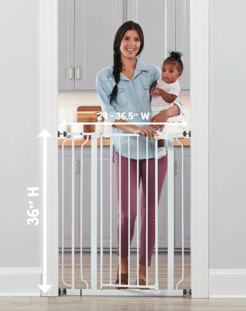 Regalo Baby Gate Easy Step Extra Tall Walk Thru Gate White 1166 H DS