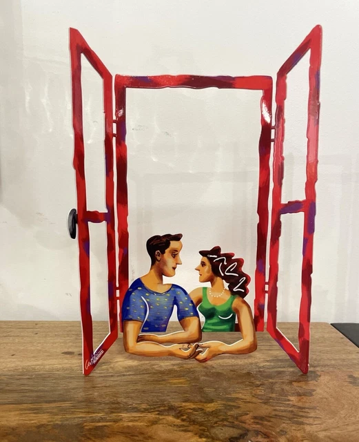 Pop art Escultura de metal "de la mano" de DAVID GERSTEIN