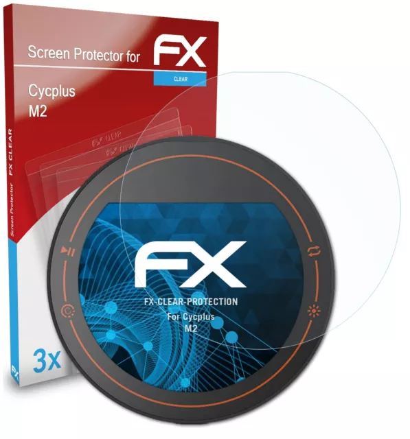 atFoliX 3x Film Protection d'écran pour Cycplus M2 Protecteur d'écran clair