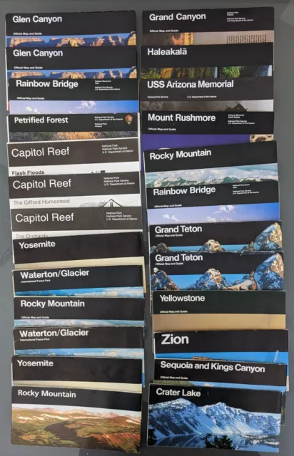 Lot Of 25 National Park Services Brochures -- Shipping Included