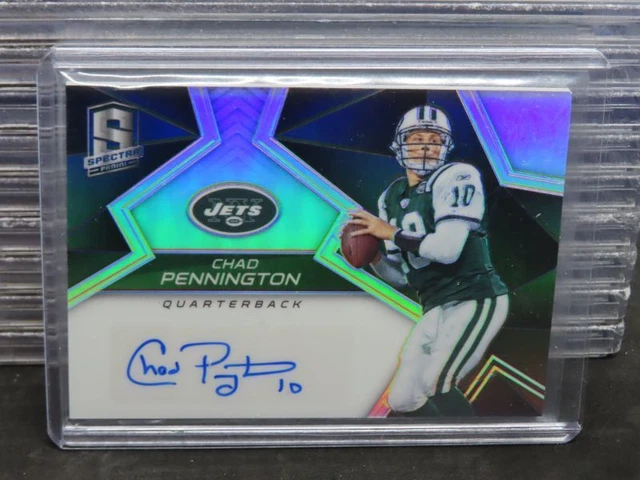 2017 Panini Spectra Chad Pennington Silver Prizm Auto Autograph #66/99 Jets