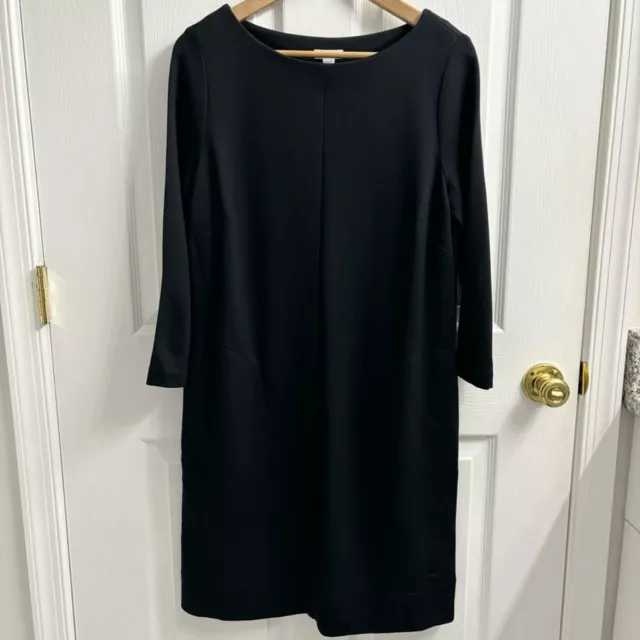 J. Jill Ponte Knit Shift Dress NWT Womens Small Thick Long Sleeve Pockets