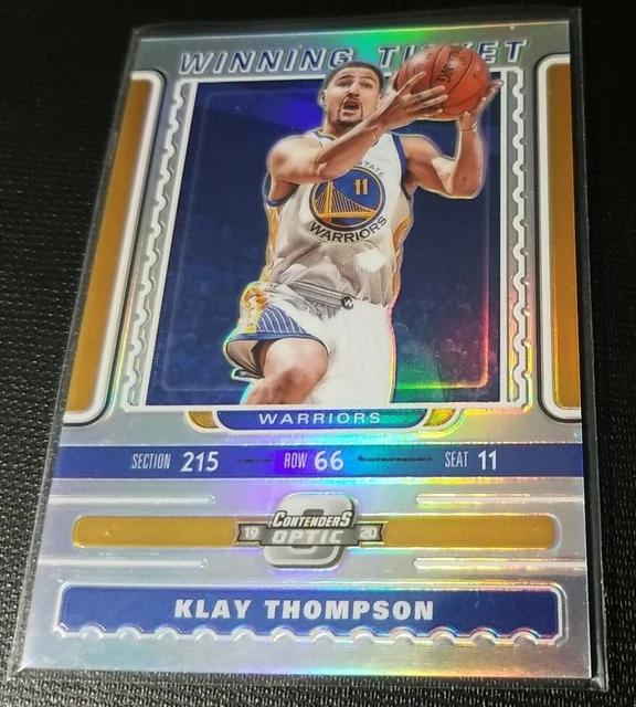 2019-2020 Contenders Optic KLAY THOMPSON Winning Ticket Prizm Insert #13