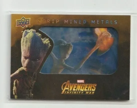 Avengers Infinity War Strip Mined Metals Trading Card #SMM4 Groot