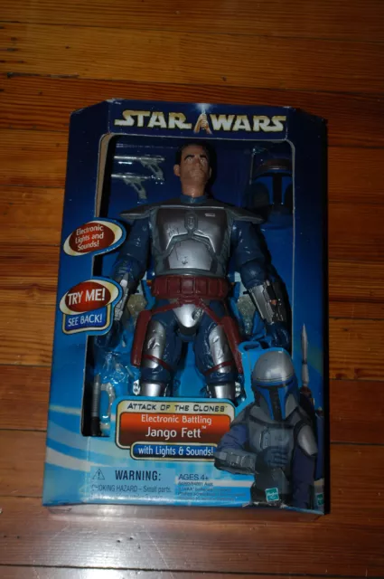 Jango Fett Electronic Battling 12"-Star Wars-New 1/6 Scale MIB