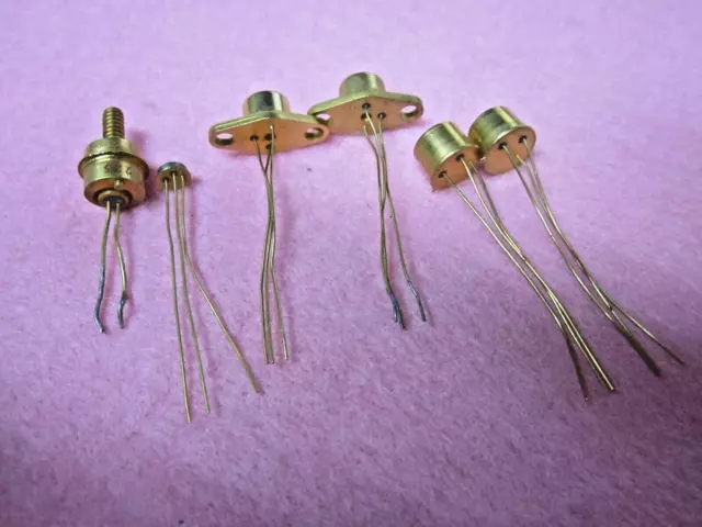 6pcs Vintage Transistors DELCO 2N1172 Solitron 2N2033 MHT4517 MHT5001