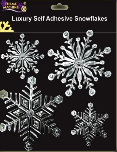 Beautiful Silver Snowflake Window Stickers For Frozen Themed Parties (DP92) C